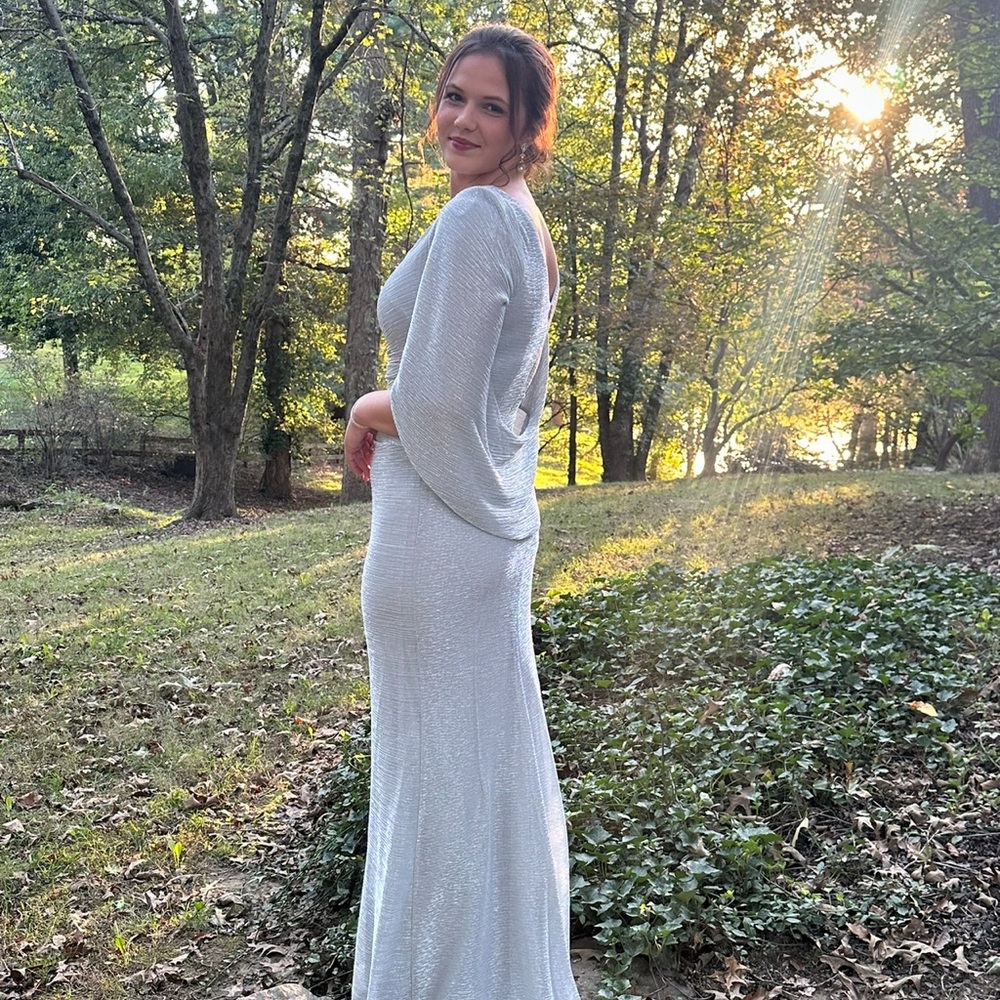 Elegant Backless White Gown